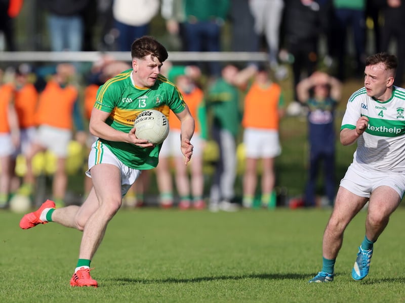 Conal Cunning is one of a litany of dual stars in Dunloy preparing for a senior football quarter-final against Lamh Dhearg on Friday night while also bidding to try and retain their Antrim and Ulster hurling titles. Picture: John McIlwaine