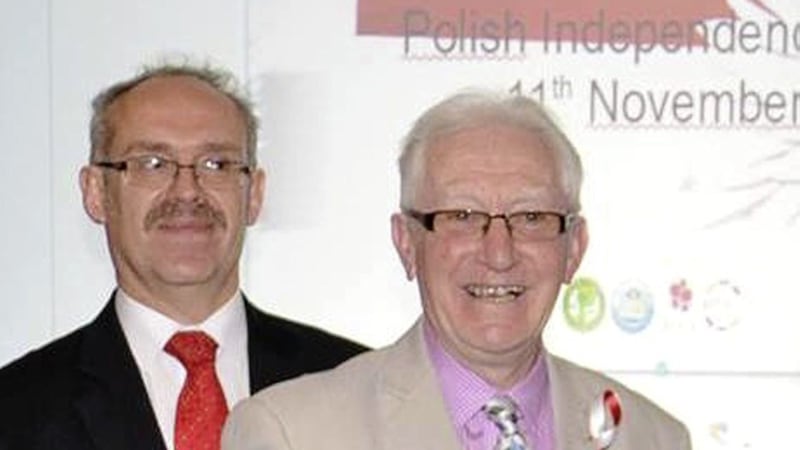 Recently appointed Polish Consul General to Northern Ireland Dariusz Adler (left) who has died at his home in Belfast, with Honorary consul Jerome Mullen 