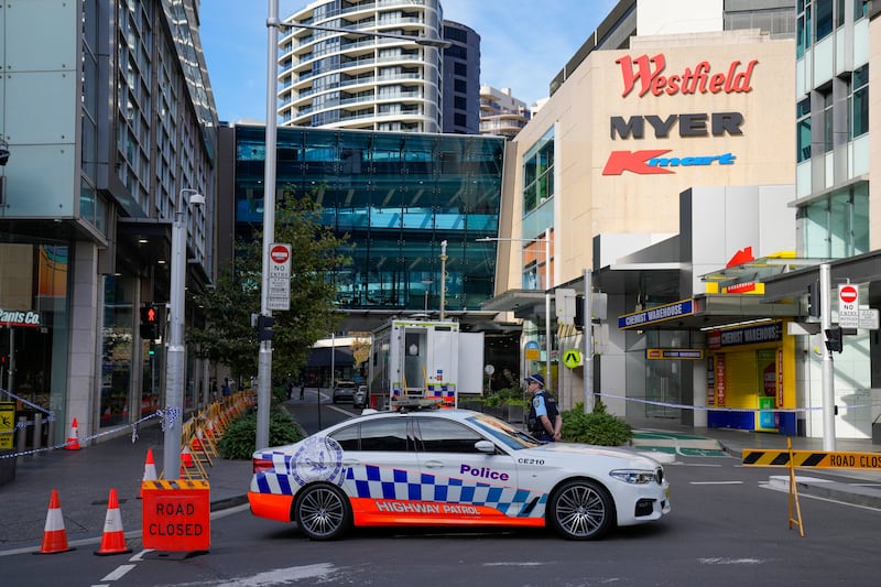 Westfield Bondi Junction in Sydney, where six people were stabbed to death on Saturday, is due to reopen on Thursday (Mark Baker/AP)