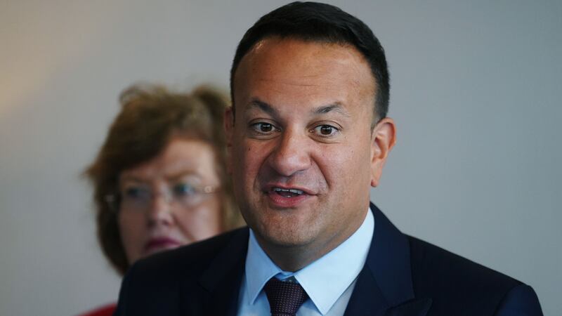 Taoiseach and leader of the Fine Gael party Leo Varadkar speaking to media at the Strand Hotel, Limerick, during the Fine Gael party think-in (Brian Lawless/PA)