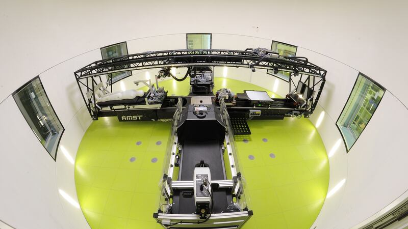 A new UK experiment will explore the benefits of bed-bound patients using a human centrifuge.