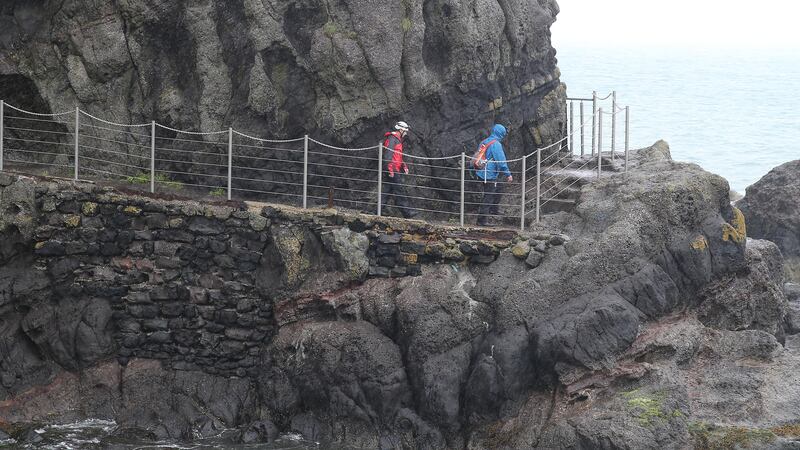 The Gobbins pathway reopens yesterday  for the public for a tour walk Near Islandmagee in Co Antrim&nbsp;