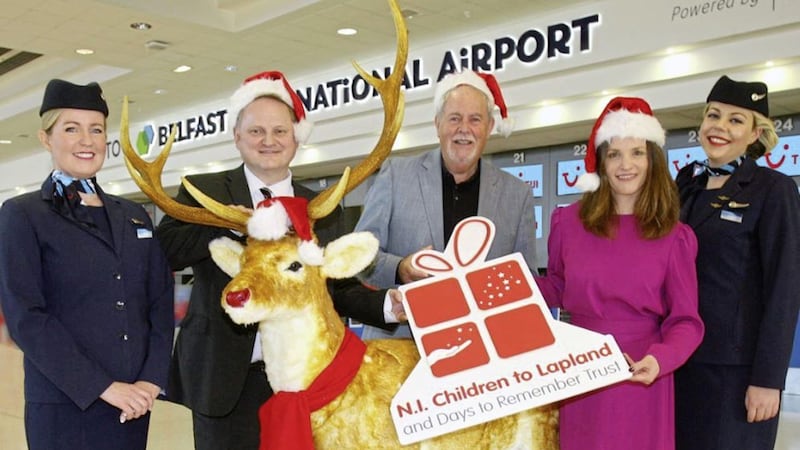 Pictured (l-r): Nicole Holden (TUI), Uel Hoey (Belfast International Airport), Gerry Kelly (NICLT), Charlotte Brenner (TUI) and Rebecca Elliott (TUI)<span style="font-family:&quot;Arial&quot;,&quot;sans-serif&quot;"></span>