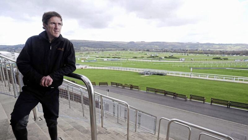 The calm before the storm: Tony McCoy looking out from the stand at Cheltenham racecourse in 2008.  