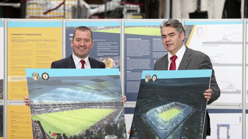 The Casement Park project team&#39;s Stephen McGeehan and Rory Miskelly. Picture by Mal McCann 