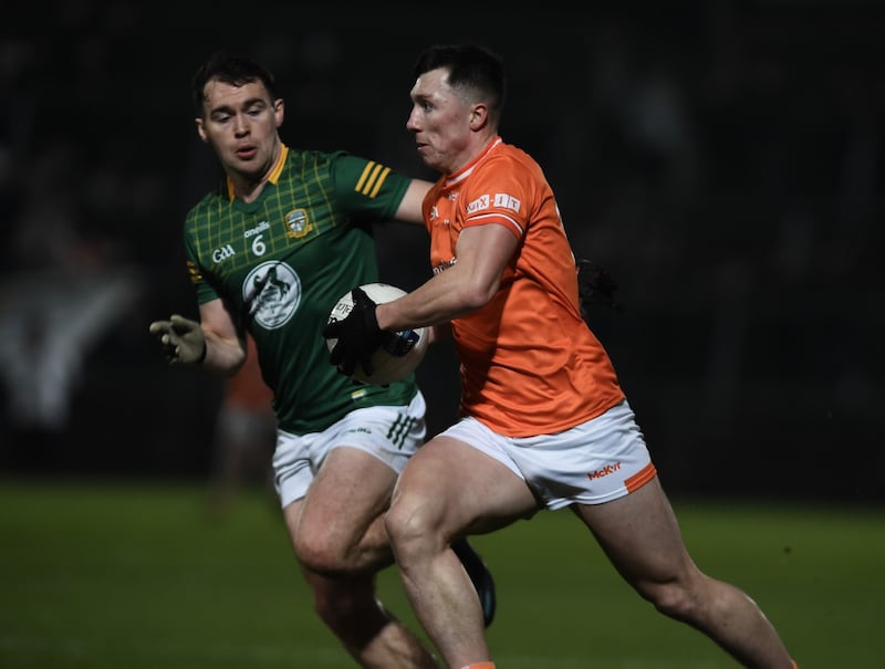 The electric pace of Oisin Conaty helped cut Meath open on Saturday night. Picture by John Merry