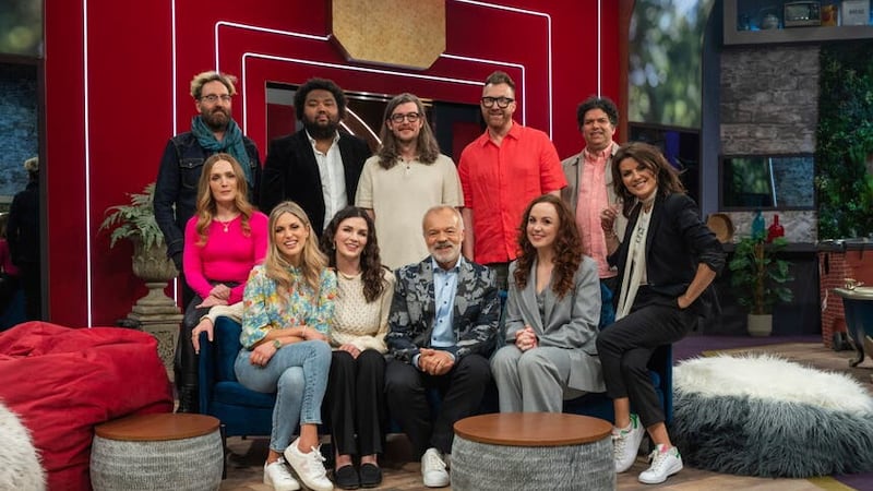 The cast of LOL: Last One Laughing with host Graham Norton (Prime Video/PA)