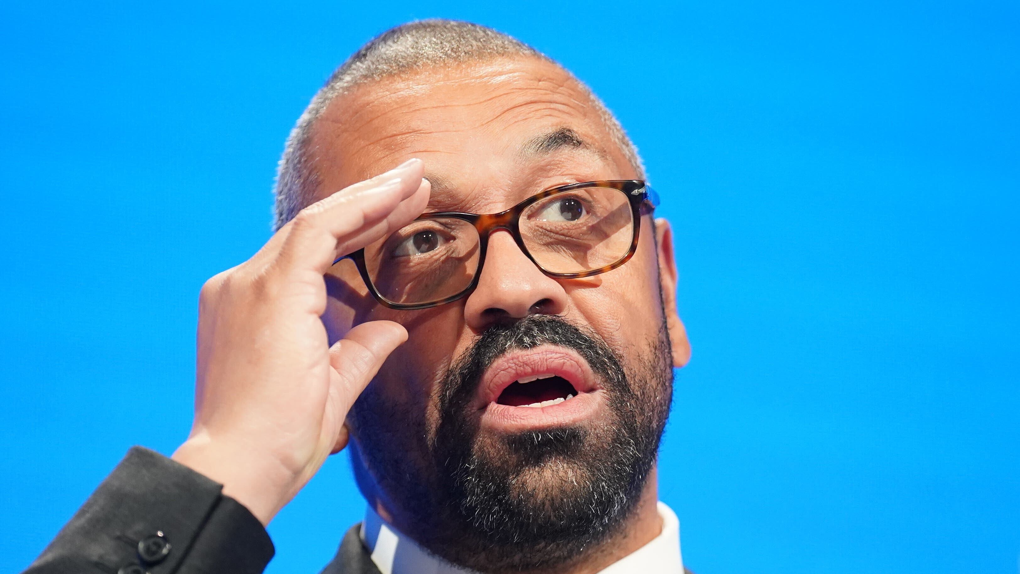 Foreign Secretary James Cleverly said Israel had a right to defend itself proportionately (Stefan Rousseau/PA)