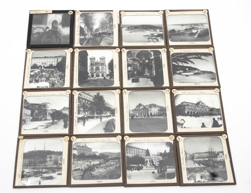 Glass slides of France in the Henderson collection 