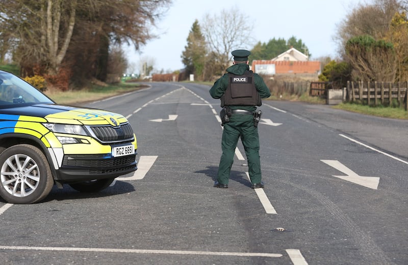 A man has died following a crash between a car and a lorry on the A5 in County Tyrone on Tuesday evening.
The collision happened on the Curr Road, between Omagh and Ballygawley, shortly before 19:20 GMT.
The 30-year-old driver of a white BMW was pronounced dead at the scene.
PICTURE COLM LENAGHAN