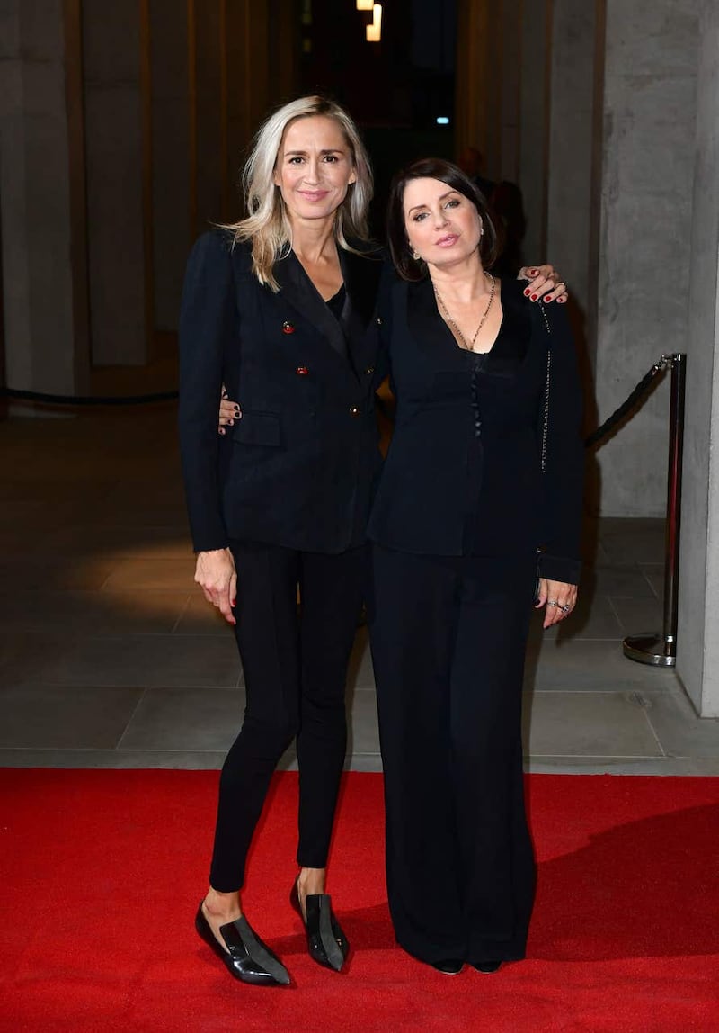 Emma Comley and Sadie Frost on the red carpet
