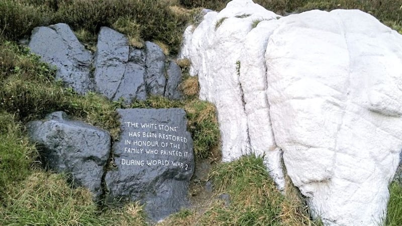 The white stone on Cave Hill has been recognised as an historical landmark by the Northern Ireland Environment Agency 