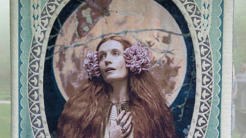 The artwork reflects the singer’s passion for the pre-Raphaelite era.