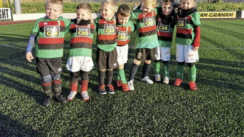 The Wee Glens at Solitude at the Youth Development programme, organised by Cliftonville&#39;s Academy head Marc Smyth, pre-lockdown 