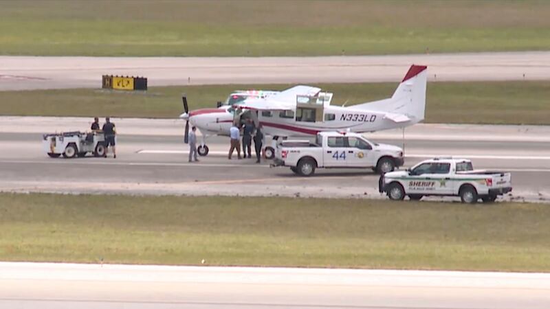 Flight controllers at Palm Beach International Airport in Florida talked the rookie down.