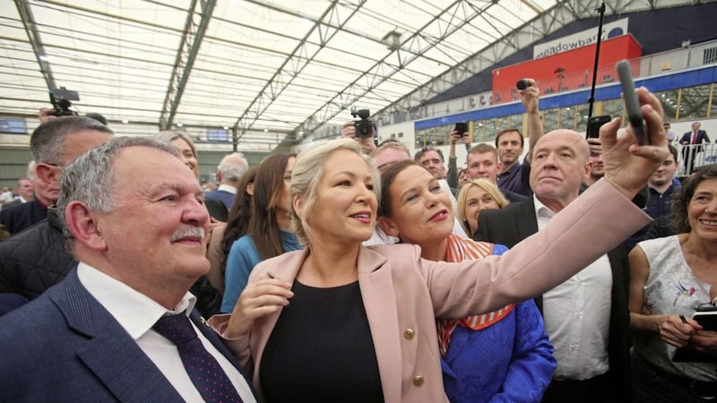 Sinn F&eacute;in&#39;s Michelle O Neill and MaryLou McDonald. Picture by Mal McCann  