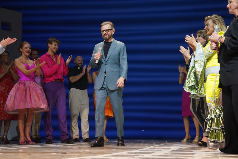 Bjorn Ulvaeus surprised the audience by appearing on stage after a celebratory performance of Mamma Mia on Saturday