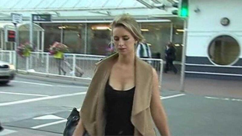 Michaella McCollum arrived in Dublin Airport on Saturday night. Picture from RTE 