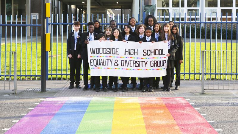 The school’s head, Gerry Robinson, said they will continue their work supporting diversity and that the abuse “only encourages us further”.