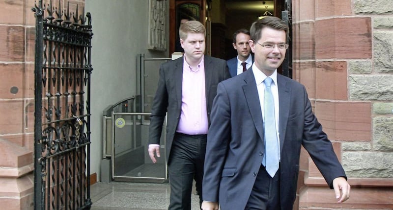 Former secretary of state for NI James Brokenshire pictured with Peter Cardwell at the Guildhall in Derry in 2018. Picture by Margaret McLaughlin 