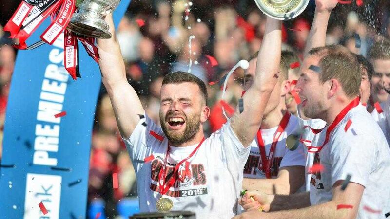 Crusaders lifted the Gibson Cup in 2015 for the first time in 18 years and they look set to retain it as they head into the new year with a sizable lead at the top of the Danske Bank Premiership. <br />Picture by Pacemaker