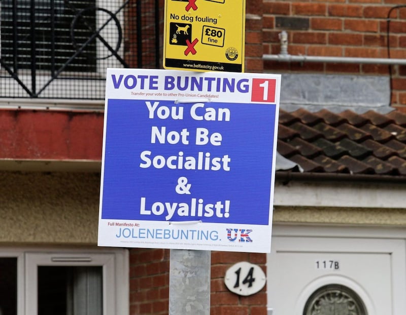 Jolene Bunting&#39;s election posters around the Shankill area. Picture by Mal McCann 