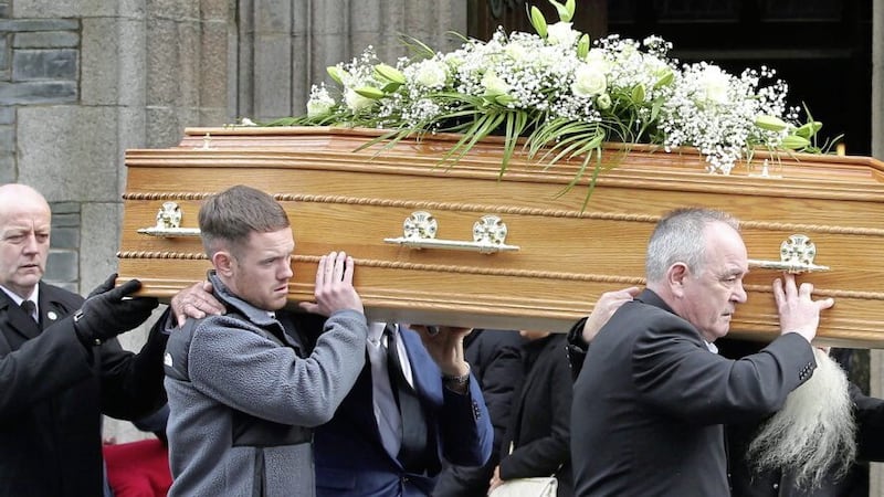 Caina Healey&#39;s funeral took place at St Eugene&#39;s Cathedral in Derry on Friday. Picture by Margaret McLaughlin 