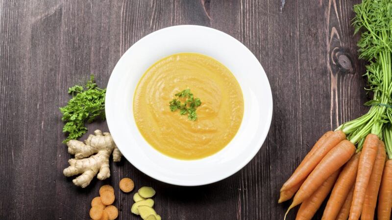 Carrot and ginger soup &ndash; add in lentils and you have a delicious soup that&#39;s packed with fibre 