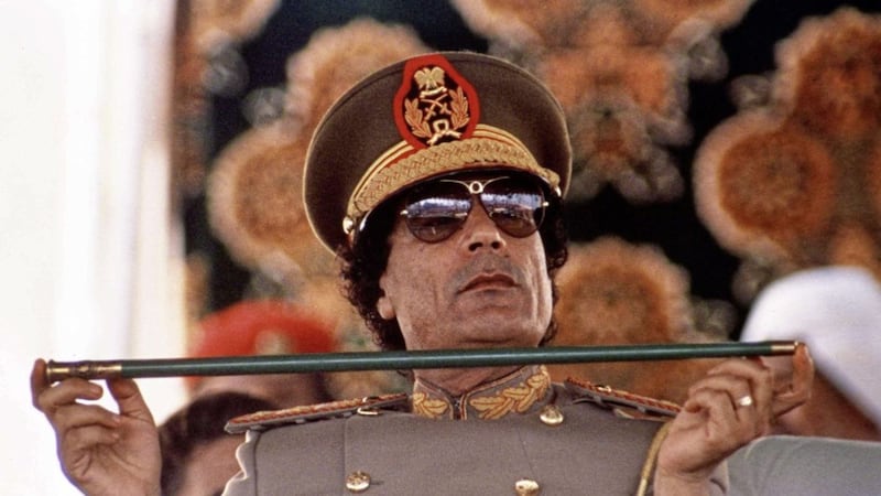 Colonel Muammar Gaddafi pictured in 1987. The Libyan leader died in 2011. File picture by John Redman, Associated Press 