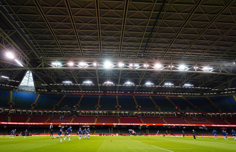 Scotland trained under a closed Principality Stadium roof on Friday