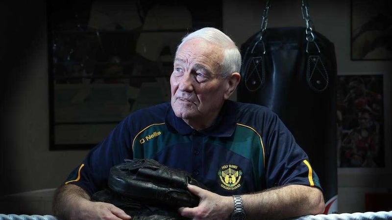 Holy Family coach Gerry Storey shows no signs of slowing down after a life dedicated to boxing <br />Picture by Hugh Russell