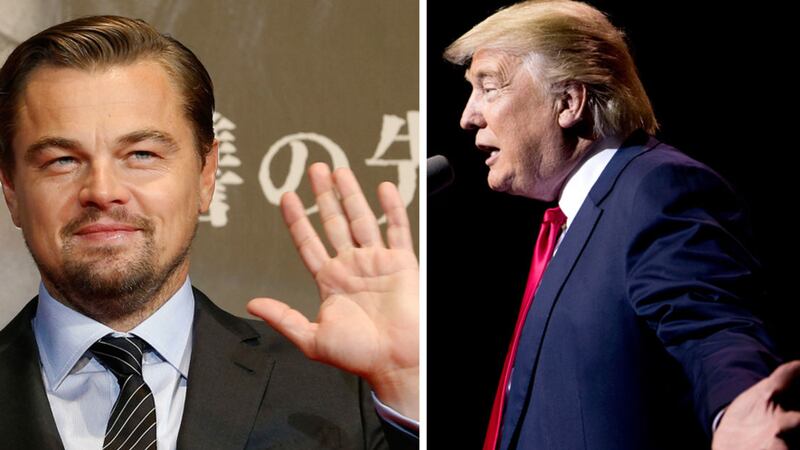 Leonardo DiCaprio (left) met Donald Trump and his daughter Ivanka at Trump Tower &nbsp;