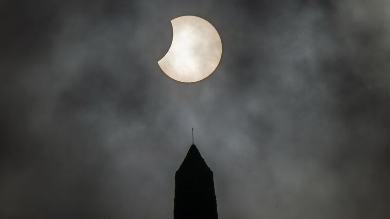 The partial eclipse lasted for just under two hours and could be seen across the UK.