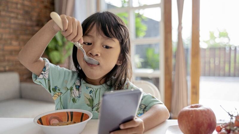 Persuading children - and adults - to ditch their digital devices at mealtimes can be an uphill struggle 