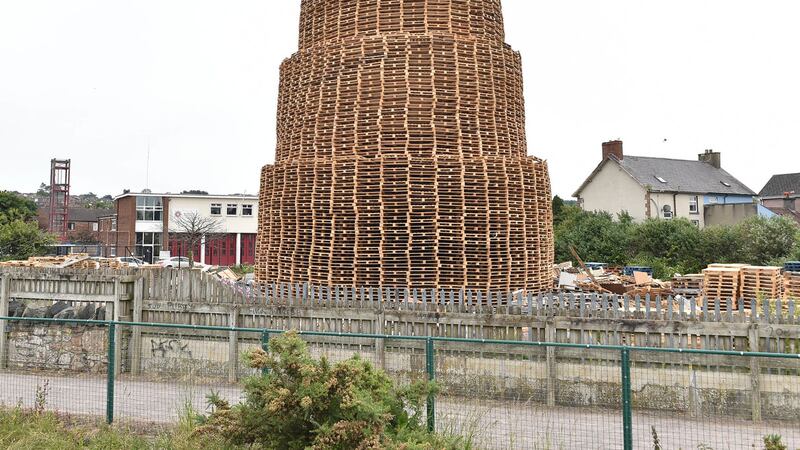 The bonfire in Newtownards is one that has been identified as causing concern. Picture by Pacemaker&nbsp;