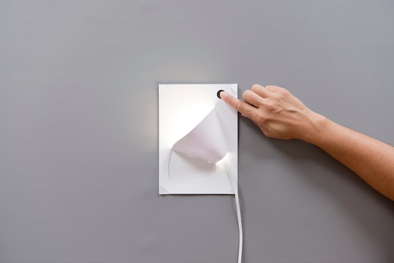 A lamp shade made by Bare Conductive