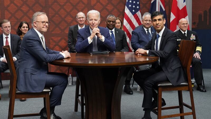 British Prime Minister Rishi Sunak during a meeting with US President Joe Biden at Point Loma naval base in San Diego US. Picture by Stefan Rousseau/PA Wire