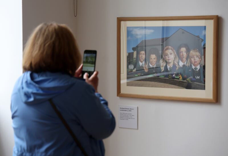 A new exhibition showcasing the work of Belfast-born mural photographer, Bill Rolston at Ulster Museum. Drawing Support: Murals, Memory and Identity showcases almost 50 murals that Rolston has documented over the last 40 years. PICTURE: MAL MCCANN