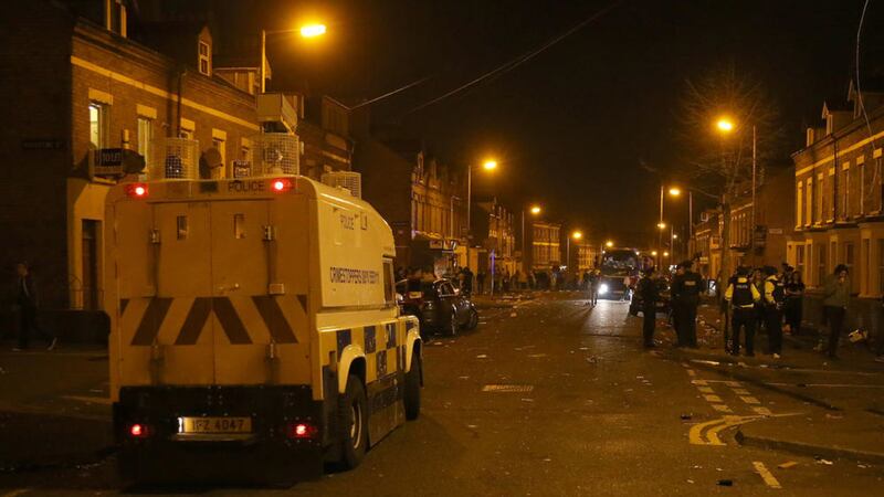 Police and fire service in attendance in the Holylands on St Patrick&#39;s night. Picture Declan Roughan 