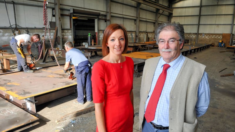 Tony Cowan, right, Woodburn Engineering, is pictured with Moira Loughran, Invest NI   