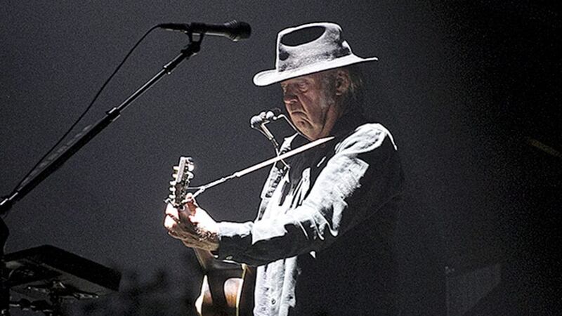 Neil Young, pictured in concert in Belfast in 2016, and the stories evoked by his song Harvest Moon were the focus of Soul Music. Picture by Philip Walsh 