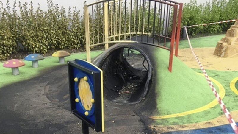 Damage was caused to a swing for children with disabilities, a tunnel and a bridge 