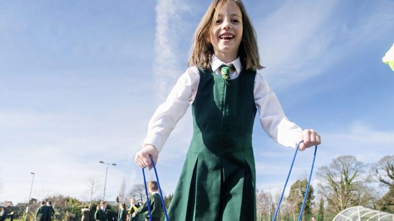 Lucy (6) from Orangefield PS in east Belfast enjoyed travelling actively to school 