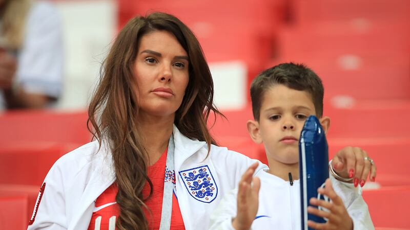 The wife of England striker Jamie is perhaps doing everything to quell her nerves ahead of the all-important match.