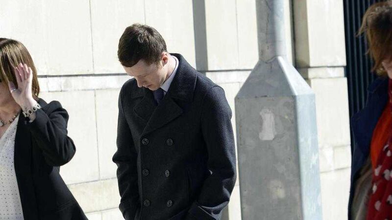 Ben Megarry leaves court in Belfast. Picture by Colm Lenaghan/Pacemaker
