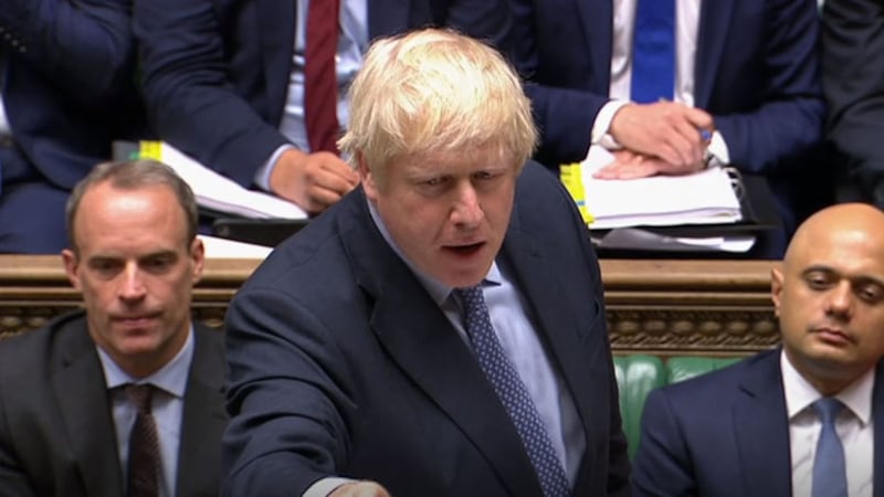 Boris Johnson speaks during Prime Minister's Questions in the House of Commons, London&nbsp;