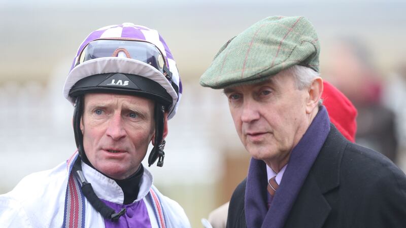 Jim Bolger (right) trains the nap selection at the Curragh, Mimicking