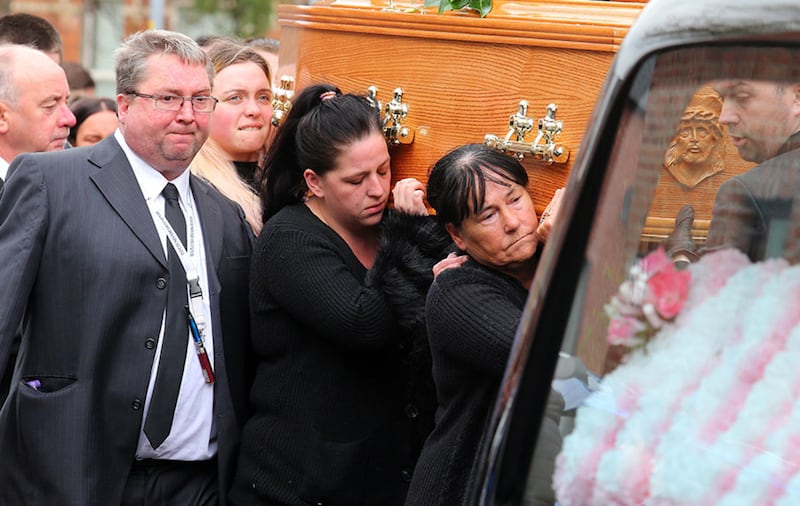 The funeral of mother-of-six Fiona McNally. Picture by Mal McCann&nbsp;