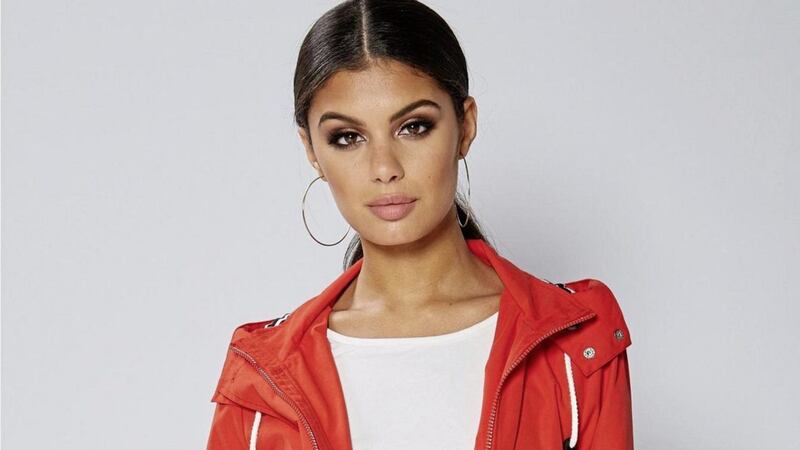 Studio&nbsp;Red Hooded Coated Mac, &pound;12.99 (was &pound;24.99) 