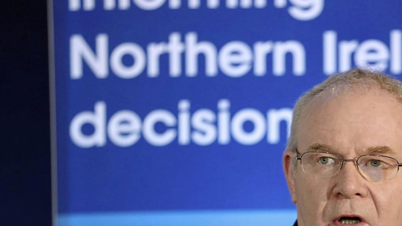 Martin McGuinness says Northern Ireland&#39;s unique circumstances should be recognised by EU-designated special status. Picture by Margaret McLaughlin 